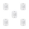 Conjunto de 5 Interruptores de 2 Teclas Simples com Placa de Sobrepor - 1