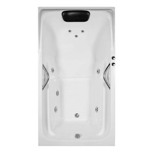 Banheira Retangular Toronto Completa com Hidro em Acrílico - 127v
