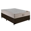 Ver imagem 1 de Cama Box Casal Suede + Colchão Casal Ortobom Airtech Molas SpringPocket (65x138x188) Marrom