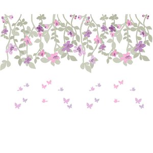 Adesivo de Parede Infantil Cascata Light 45cm - Folhagens - Primeiro Quarto
