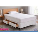 Ver imagem 2 de Cama Base c/Aux 2 Gavetas Viúva Castor Poli White 128x188x27