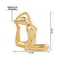 Ver imagem 2 de Escultura Decorativa de Yoga em Porcelana 2 Dourado - Gran Belo
