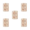 Conjunto de 5 Interruptores de 2 Teclas Simples, Modular, com Placa 4x2 e Suporte - 1
