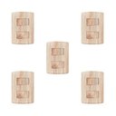 Ver imagem 1 de Conjunto de 5 Interruptores de 2 Teclas Simples, Modular, com Placa 4x2 e Suporte
