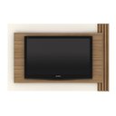 Ver imagem 1 de Painel para Tv Suspenso 1,80 X 1,20m com Detalhe Ripado Pl3001 Tecno Mobili - Natural/off White