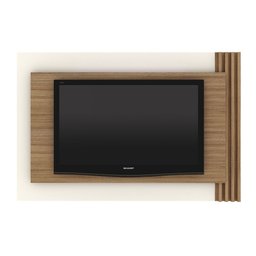 Painel para Tv Suspenso 1,80 X 1,20m com Detalhe Ripado Pl3001 Tecno Mobili - Natural/off White - 1 Painel para Tv Suspenso 1,80 X 1,20m com Detalhe Ripado Pl3001 Tecno Mobili - Natural/off White - 1