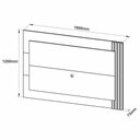 Ver imagem 3 de Painel para Tv Suspenso 1,80 X 1,20m com Detalhe Ripado Pl3001 Tecno Mobili - Natural/off White
