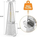 Ver imagem 3 de Takywep Aquecedor Piramidal 48.000 Btu Propano Aço Inox Prata