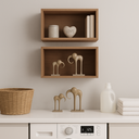 Ver imagem 5 de Kit 2 Nichos Organizadores Marrom Infantil 50cm Quarto Sala