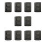 Conjunto de 10 Interruptores de 2 Teclas Simples, Modular, com Placa 4x2 e Suporte - 1
