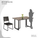 Ver imagem 5 de Conjunto Sala de Jantar Mesa 120x90cm Base Lunna Tampo MDF Laca com Vidro Napoli Preto