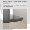 Ver mais imagens de Conjunto Sala de Jantar Mesa 120x90cm Base Lunna Tampo MDF Laca com Vidro Napoli Preto