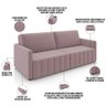 Sofá Cama Retrátil para Sala de Estar 220cm Porthos M03 Veludo Rosê - Lyam Decor - 4