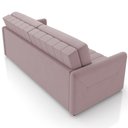 Ver imagem 7 de Sofá Cama Retrátil para Sala de Estar 220cm Porthos M03 Veludo Rosê - Lyam Decor