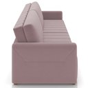 Ver imagem 6 de Sofá Cama Retrátil para Sala de Estar 220cm Porthos M03 Veludo Rosê - Lyam Decor