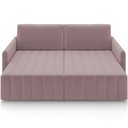 Ver imagem 3 de Sofá Cama Retrátil para Sala de Estar 220cm Porthos M03 Veludo Rosê - Lyam Decor