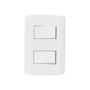 Ver imagem 2 de Conjunto de 10 Interruptores de 2 Teclas Simples, Modular, com Placa 4x2 e Suporte