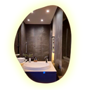 Ver imagem 2 de Espelho Orgânico Iluminado Com Sensor Touch e  Led Branco neutro 104x80cm