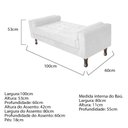 Ver imagem 5 de Kit Cabeceira Lady e Recamier Félix 100 Cm Solteiro Corano Branco - Amarena Móveis