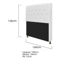 Ver imagem 4 de Kit Cabeceira Lady e Recamier Félix 100 Cm Solteiro Corano Branco - Amarena Móveis
