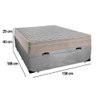 Cama Box Baú Casal Suede + Colchão Sereneprime Molas Ensacadas 138x188x69 Cinza - 3