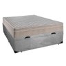 Cama Box Baú Casal Suede + Colchão Sereneprime Molas Ensacadas 138x188x69 Cinza - 6