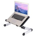 Ver imagem 4 de MESA NOTEBOOK DOBRAVEL ALUMINIO MULTIFUNCIONAL SUPORTE AJUSTAVEL ARTICULAVEL 360° MOUSEPAD PORTATIL 