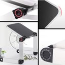 Ver imagem 7 de MESA NOTEBOOK DOBRAVEL ALUMINIO MULTIFUNCIONAL SUPORTE AJUSTAVEL ARTICULAVEL 360° MOUSEPAD PORTATIL 