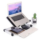 Ver imagem 2 de MESA NOTEBOOK DOBRAVEL ALUMINIO MULTIFUNCIONAL SUPORTE AJUSTAVEL ARTICULAVEL 360° MOUSEPAD PORTATIL 
