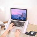Ver mais imagens de MESA NOTEBOOK DOBRAVEL ALUMINIO MULTIFUNCIONAL SUPORTE AJUSTAVEL ARTICULAVEL 360° MOUSEPAD PORTATIL 