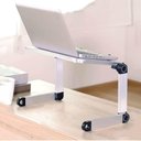 Ver imagem 6 de MESA NOTEBOOK DOBRAVEL ALUMINIO MULTIFUNCIONAL SUPORTE AJUSTAVEL ARTICULAVEL 360° MOUSEPAD PORTATIL 