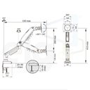 Ver imagem 4 de Suporte Monitor Branco Articulado 17 a 35 Pistão F80w Elg