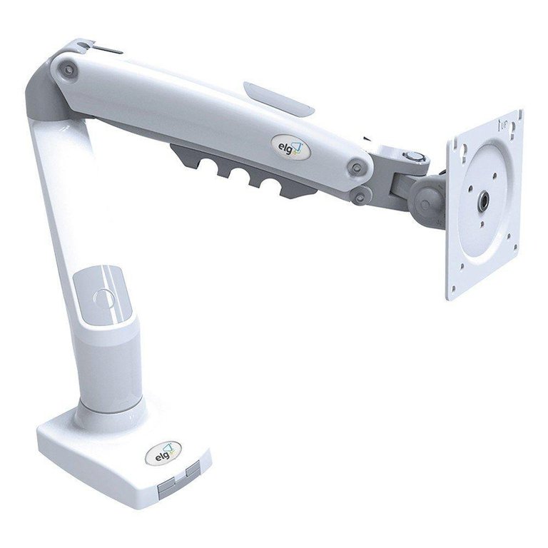 Suporte Monitor Branco Articulado 17 a 35 Pistão F80w Elg