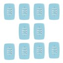 Ver imagem 1 de Conjunto de 10 Interruptores de 3 Teclas Simples com Placa 4x2