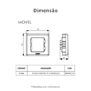 Ver imagem 2 de 5 Unidades Placa Móvel 2 Módulos para Tomada ou Interruptor Cor Branca Durín