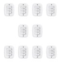 Ver imagem 1 de Conjunto de 10 Interruptores de 3 Teclas Simples com Placa de Sobrepor