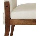 Ver imagem 4 de Kit 6 Cadeiras de Jantar Aurora Base Madeira Maciça Estofada Suede Bege