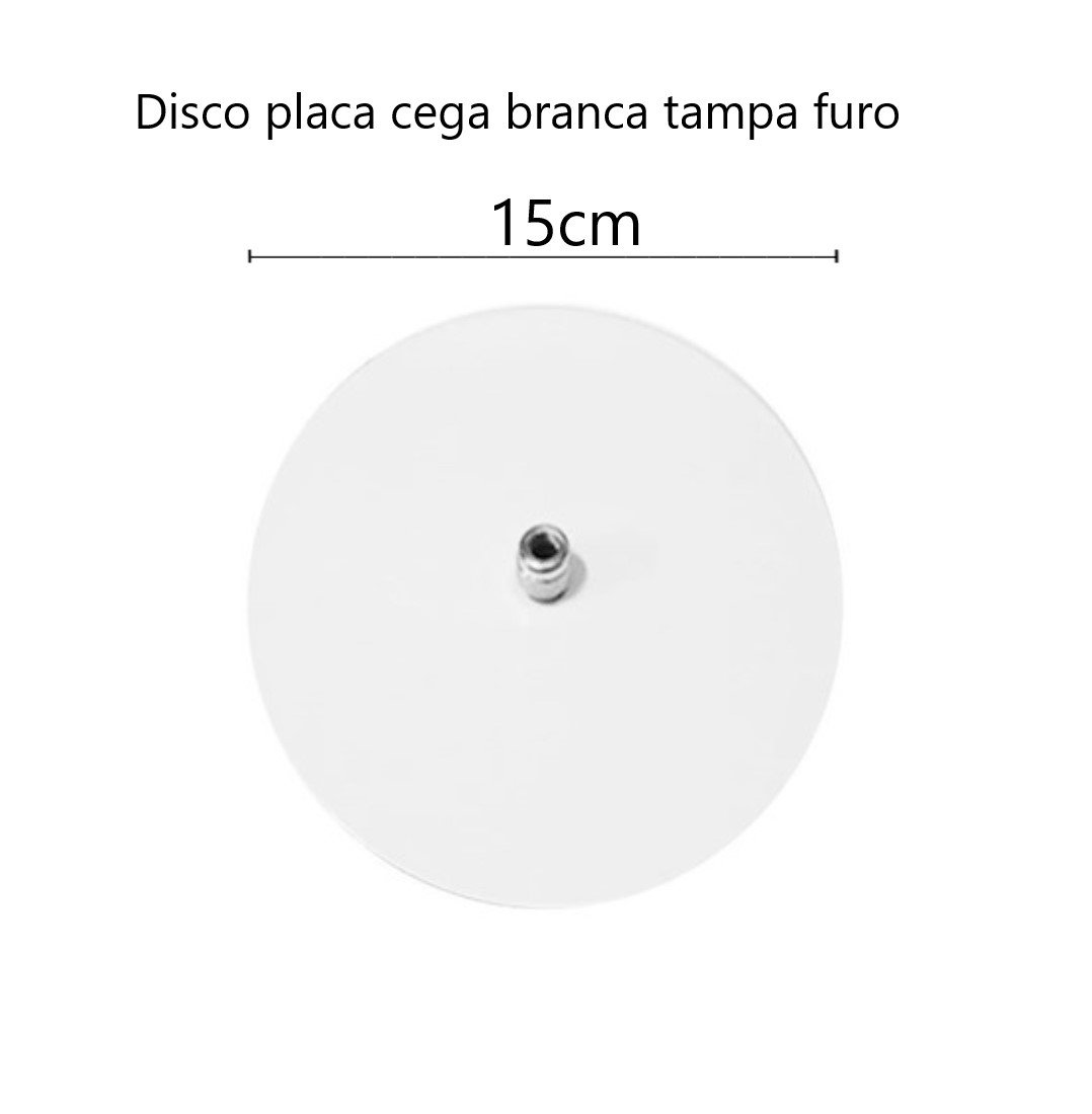 Disco Placa Cega Branca 15cm Tampa Furo Caixinha de Luz Marcai Disco Tampa Furo - 2