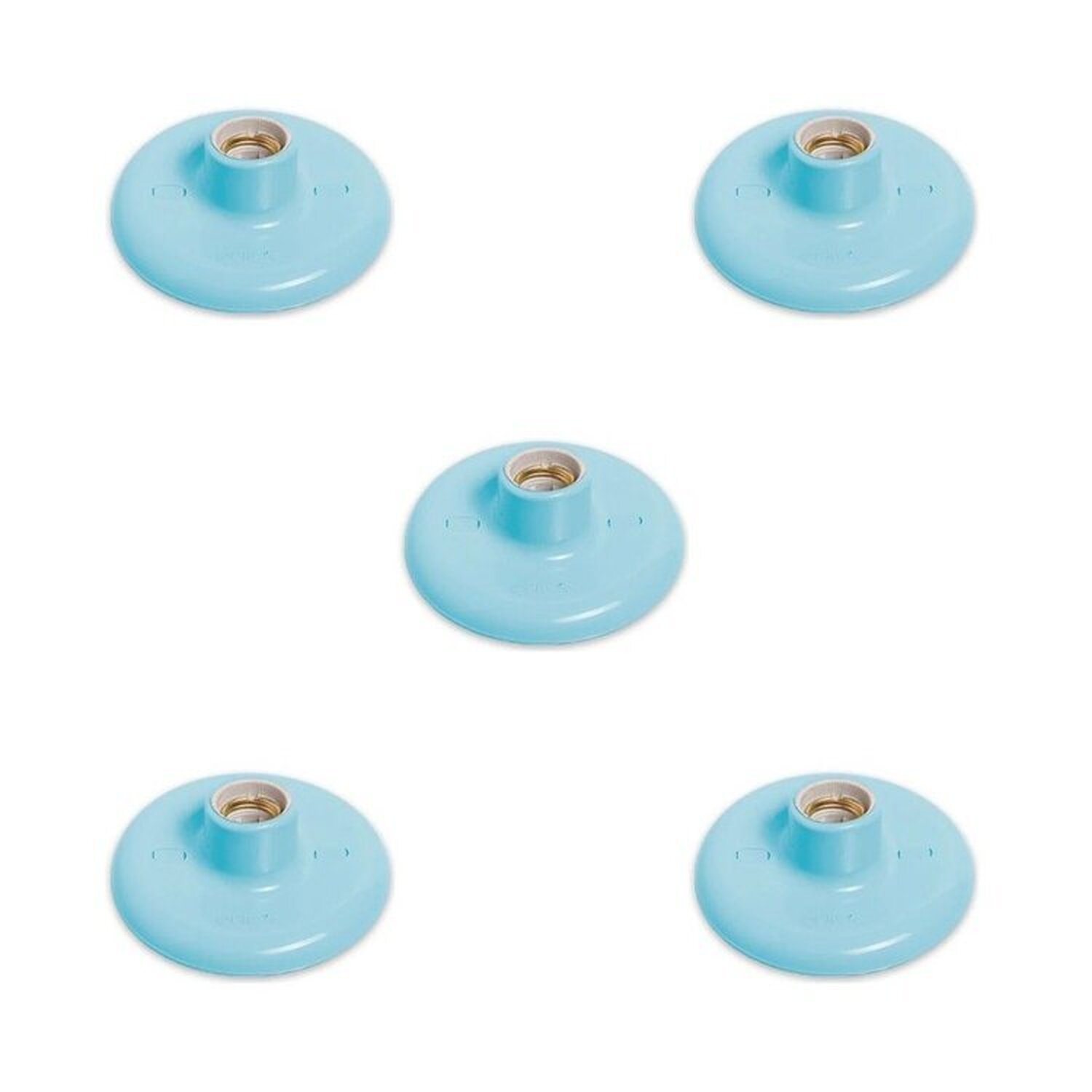 Conjunto de 5 Plafon Redondo de Sobrepor 100w Bocal Porcelana E27 - 1