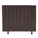 Ver imagem 2 de Kit Cabeceira Carla e Calçadeira Industrial 160cm Queen Size Box Ferro Preto Suede Marrom - Amey Dec