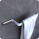 Ver imagem 1 de Suporte Porta Toalha De Rosto Parede Branco e Cromo Empire