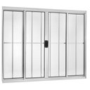 Ver imagem 4 de Kit com 2 Janelas de Alumínio de Correr 120x200cm com Grade 4 Folhas Central Ecosul Esquadrisul