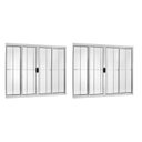 Ver imagem 5 de Kit com 2 Janelas de Alumínio de Correr 120x200cm com Grade 4 Folhas Central Ecosul Esquadrisul