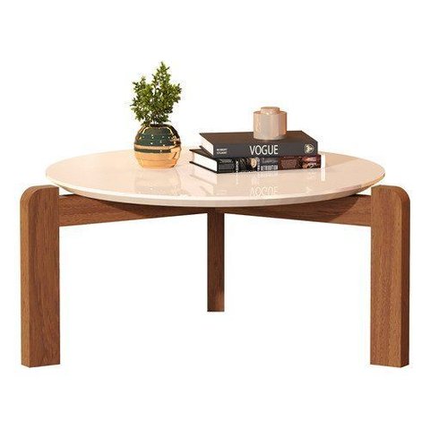 Mesa de Centro para Salas Escritórios Lounges e Varandas:Mesa de Centro Off White