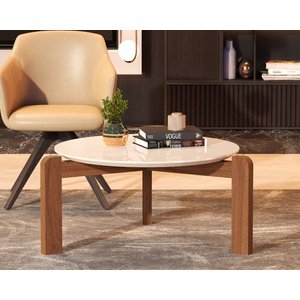 Mesa De Centro Para Salas Escritórios Lounges E Varandas:Mesa de Centro Off White