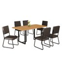 Ver imagem 2 de Conjunto Sala de Jantar Mesa 160x90cm Base Lunna Tampo MDF Napoli Preto