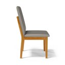 Ver imagem 5 de Kit com 6 Cadeiras Daniela Madeira Maciça Estofada para Mesa de Jantar Veludo Chumbo 109