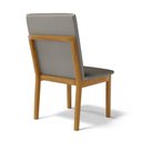 Ver mais imagens de Kit com 6 Cadeiras Daniela Madeira Maciça Estofada para Mesa de Jantar Veludo Chumbo 109