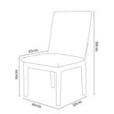 Ver imagem 2 de Kit com 6 Cadeiras Daniela Madeira Maciça Estofada para Mesa de Jantar Veludo Chumbo 109