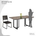 Ver imagem 5 de Conjunto Sala de Jantar Mesa 160x90cm Base Lunna Tampo MDF Laca com Vidro Napoli Preto